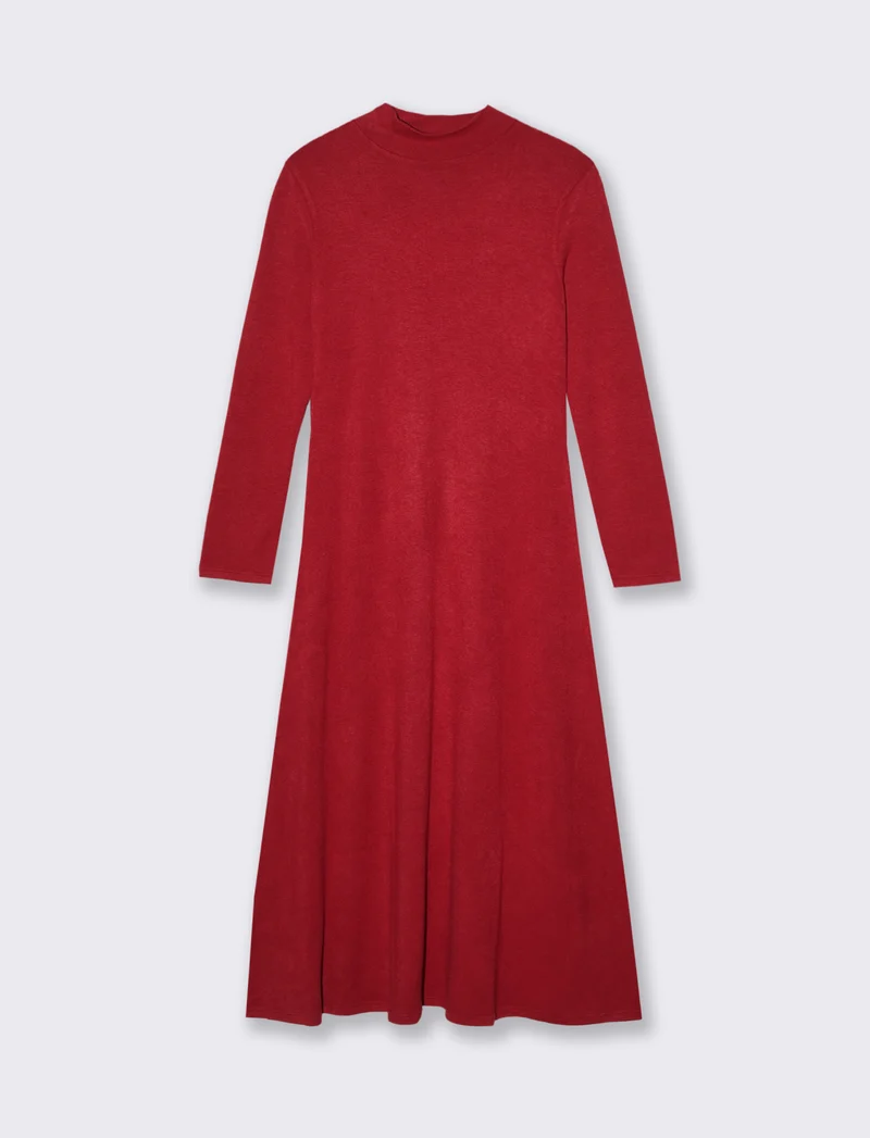 VESTITO LUNGO SVASATO - Rosso