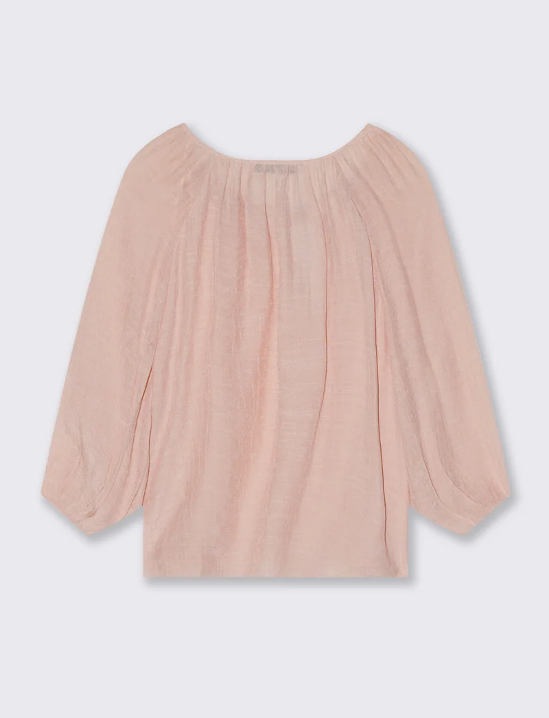 Blusa con Manica a 3/4 - Pesca