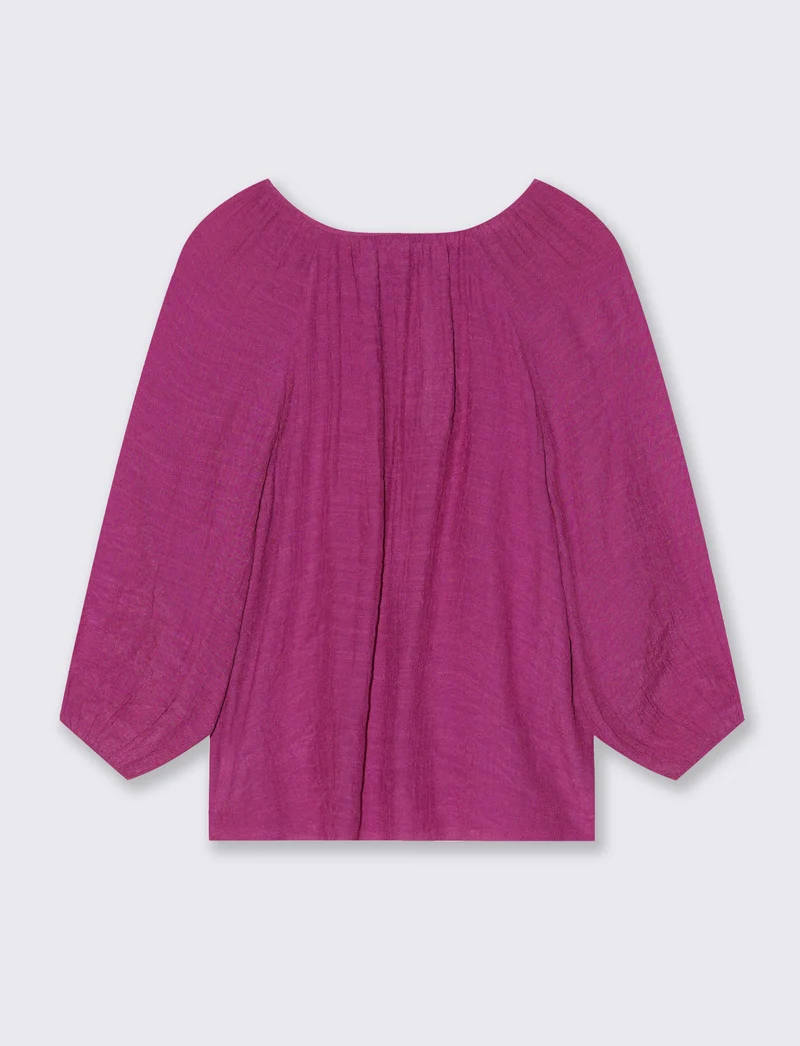 Blusa con Manica a 3/4 - Fuxia azalea