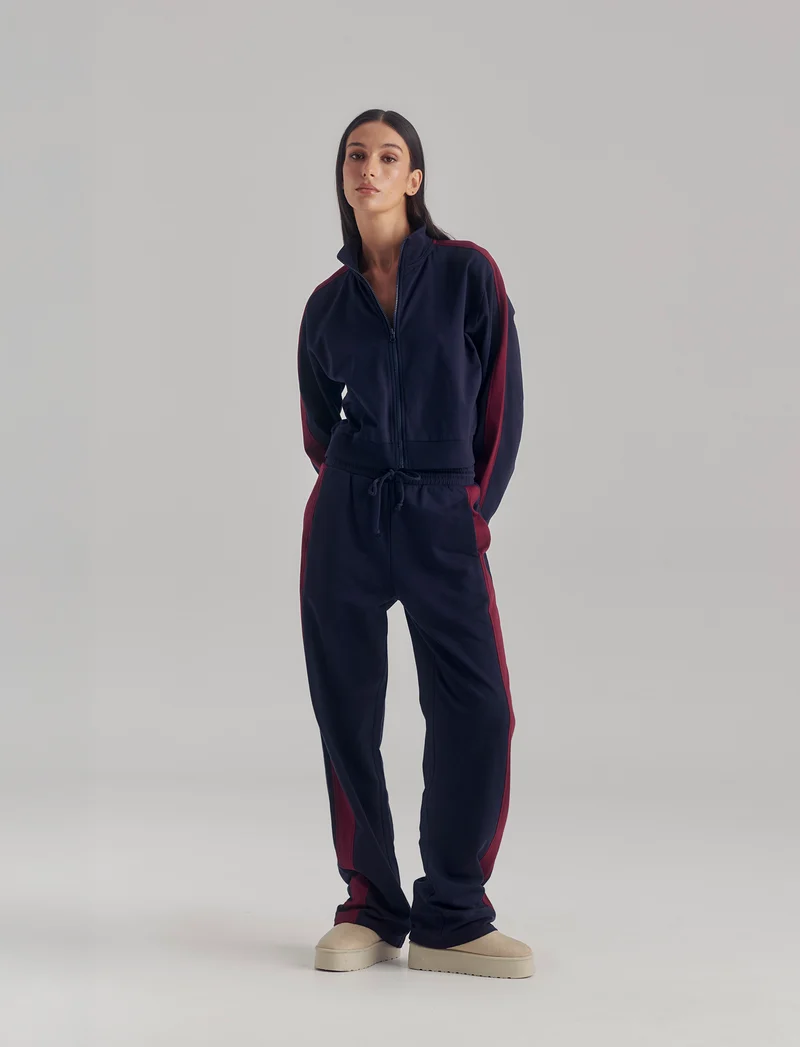 FELPA CON ZIP - Blu