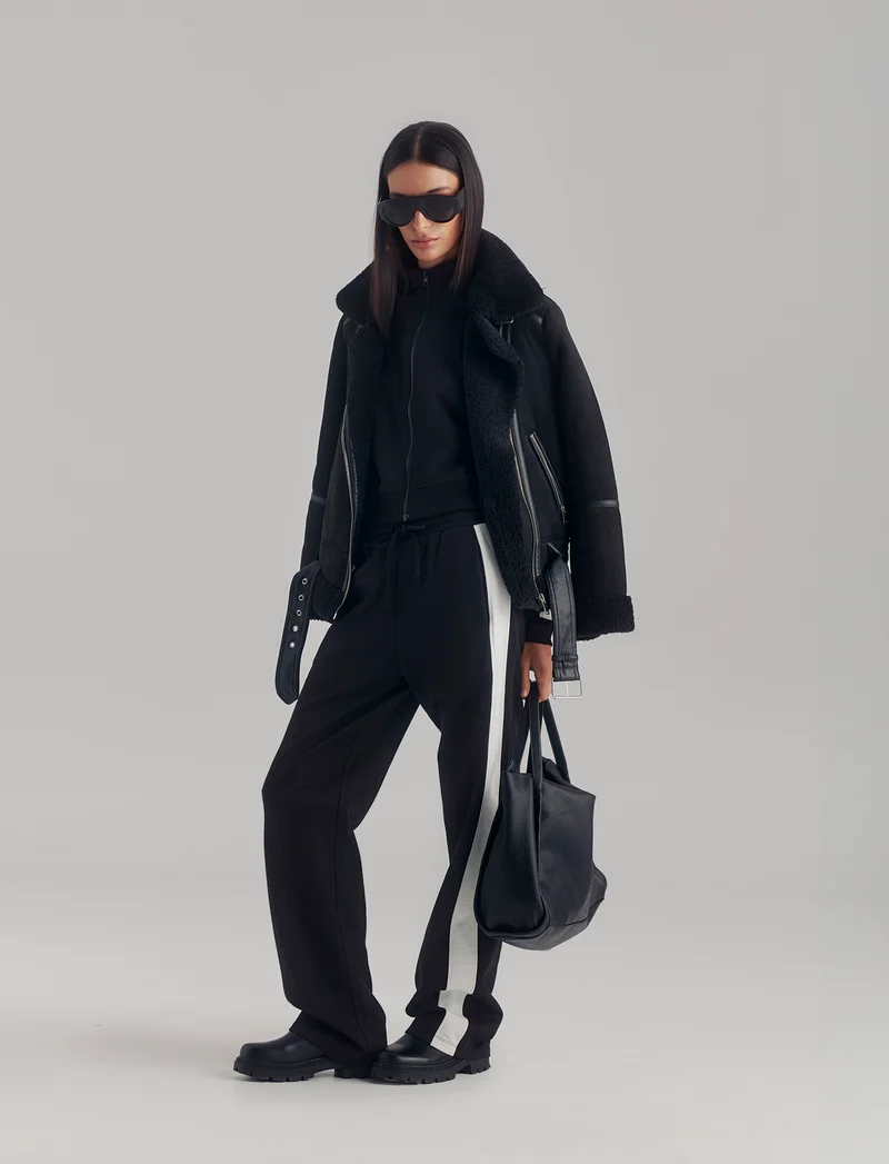 FELPA CON ZIP - Nero