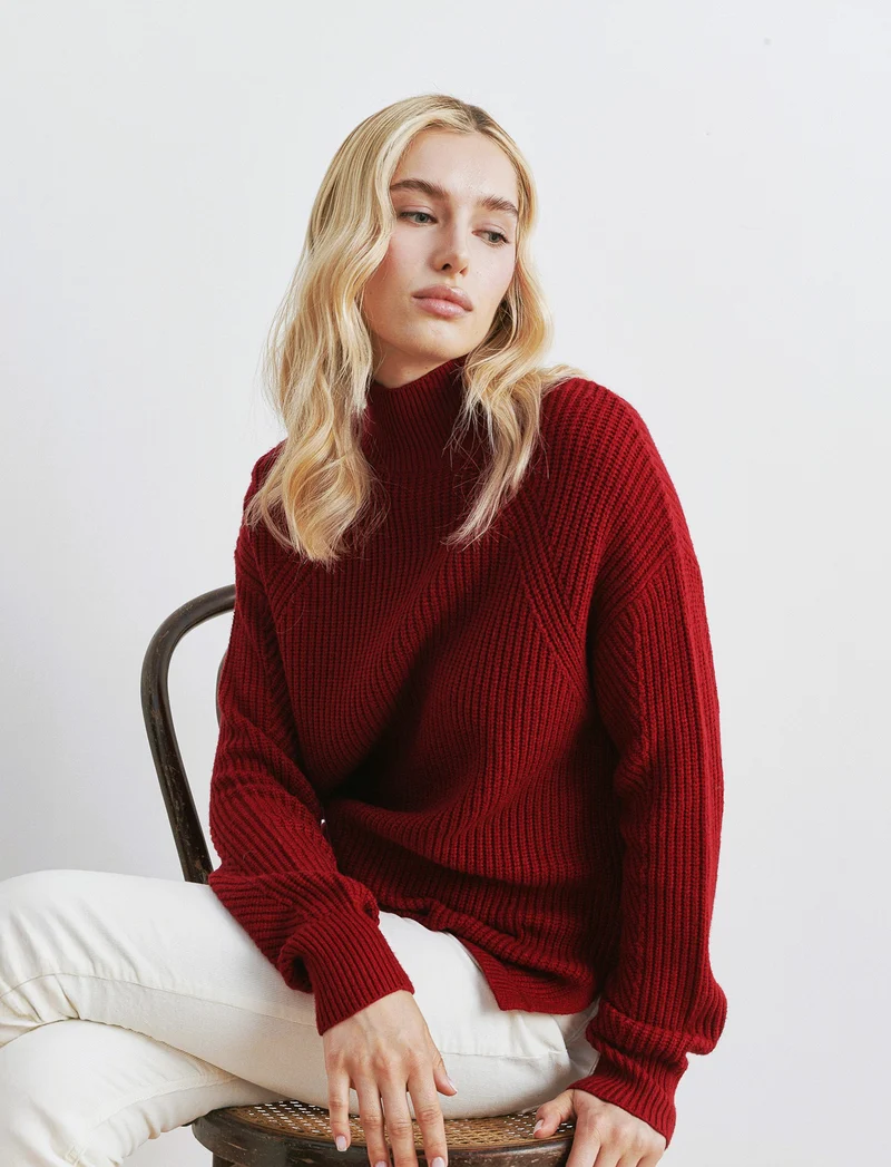 PULLOVER IN CINIGLIA - Rosso