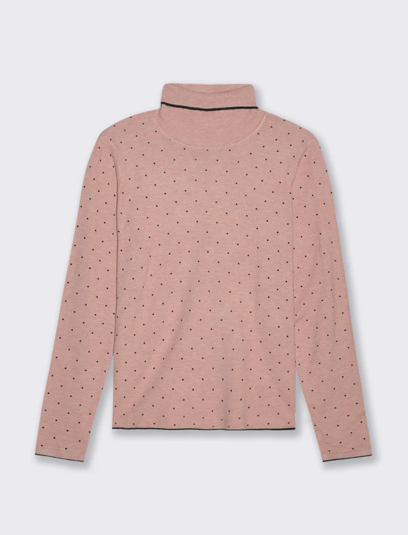 PULLOVER STAMPATO - Rosa antico