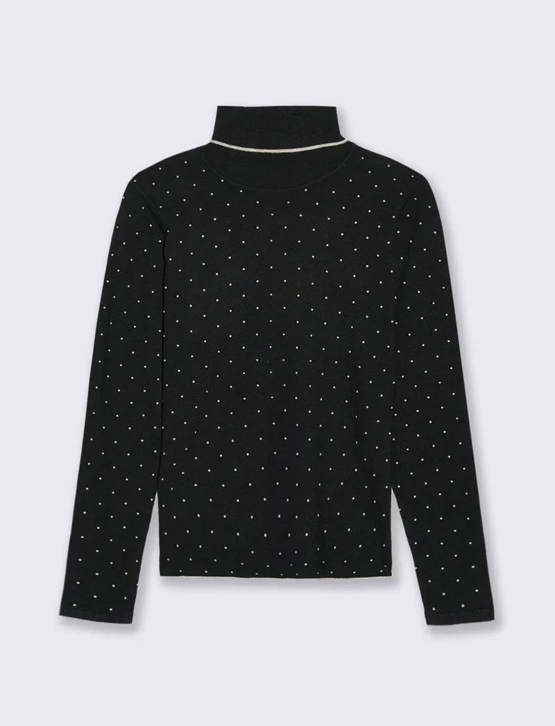 PULLOVER STAMPATO - Nero