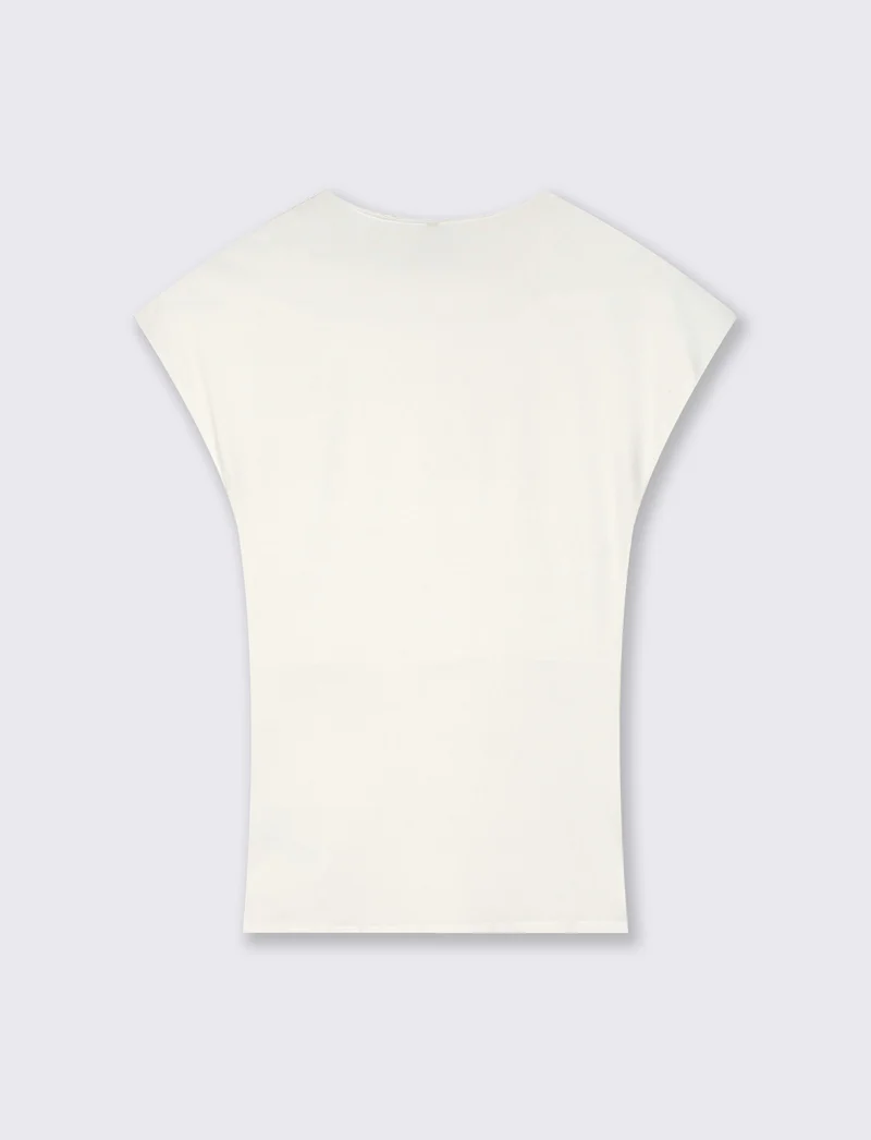 T-Shirt Manica Ad Aletto Basic - Bianco latte