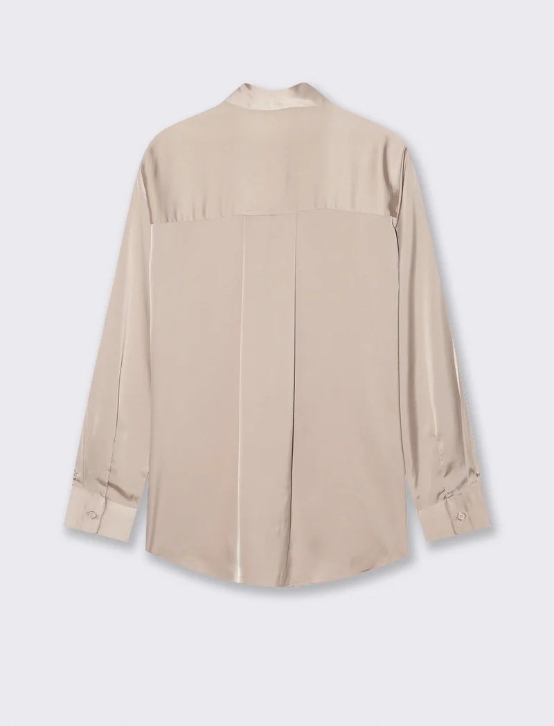 CAMICIA IN SATIN - Beige