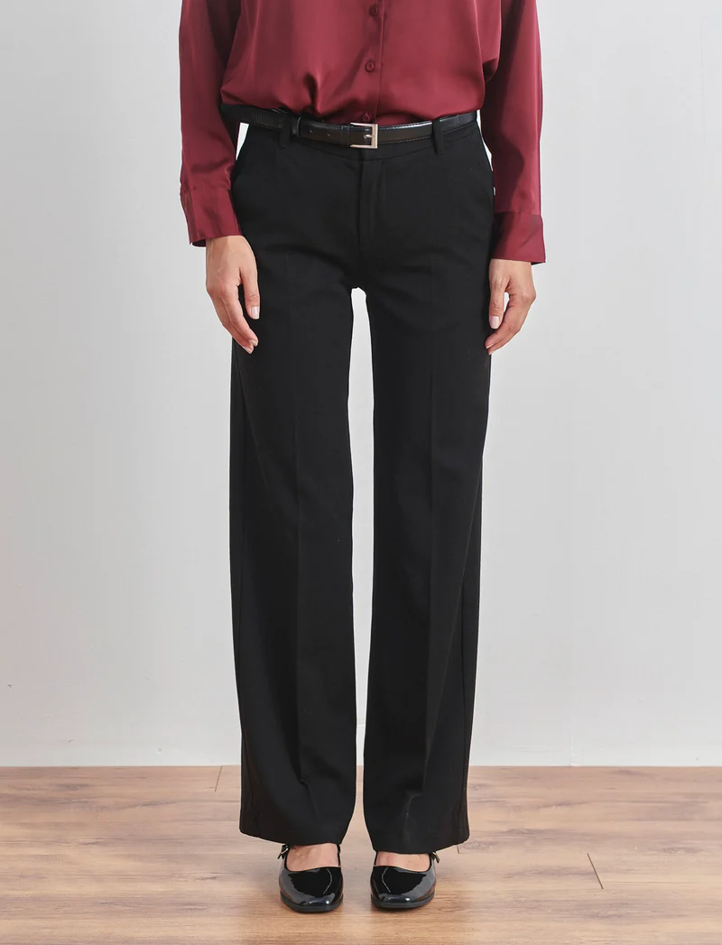 PANTALONE CON CINTURA - Nero