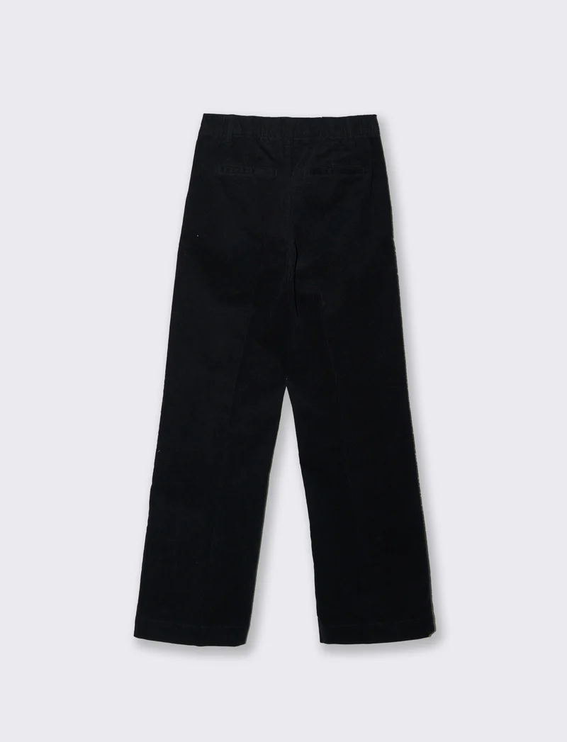 PANTALONE IN VELLUTO GAMBA LARGA - Blu