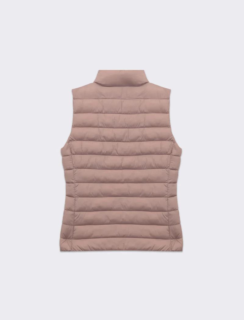 Giubbotto smanicato imbottito da donna - Rosa antico
