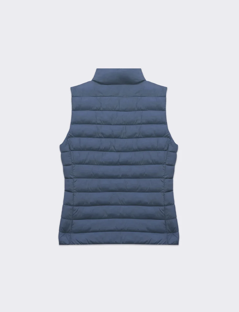 Giubbotto smanicato imbottito da donna - Denim