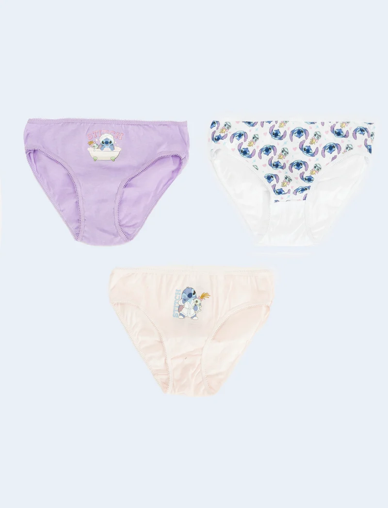 Tris slip bambina stitch, gabby e hello kitty - Lilla