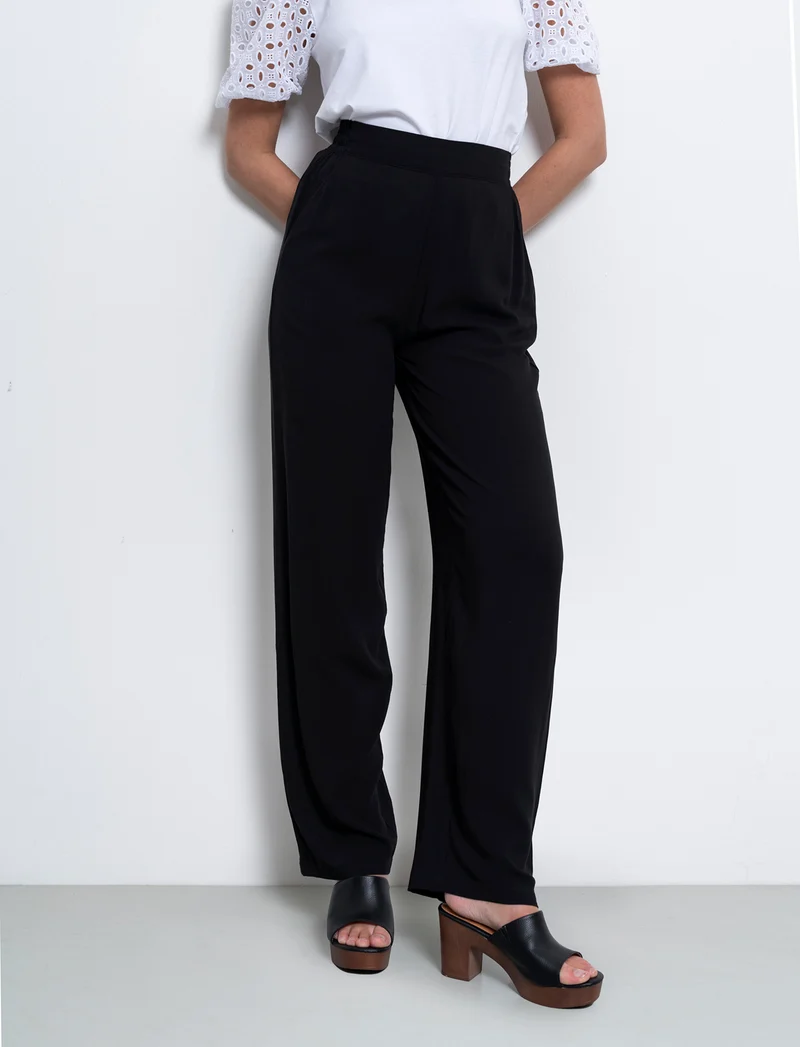 Pantalone con fusciacca in vita da donna - Nero