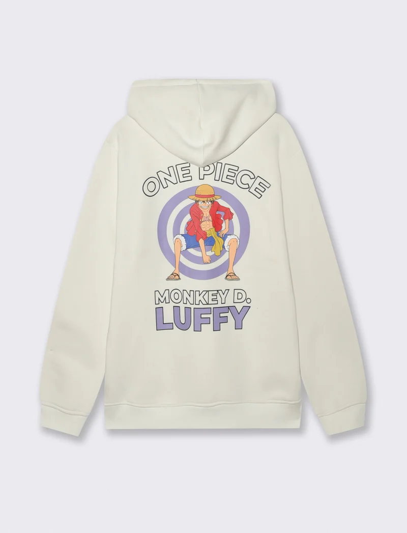 FELPA STAMPA ONE PIECE - Bianco