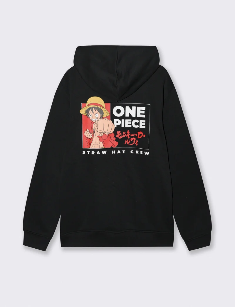 FELPA STAMPA ONE PIECE - Nero