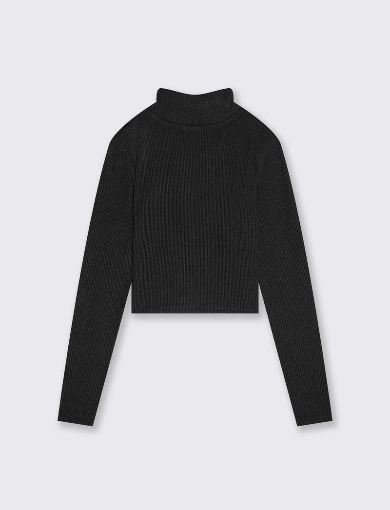 T-SHIRT BASICA A COSTE - Nero