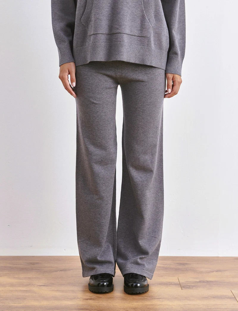 PANTALONI IN MAGLIA - Grigio mel.