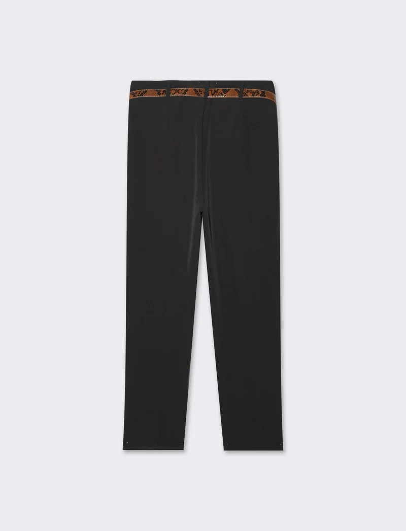 Pantalone skinny con cintura da donna - Nero