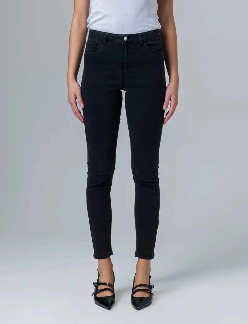 Jeans basico skinny da donna - Nero