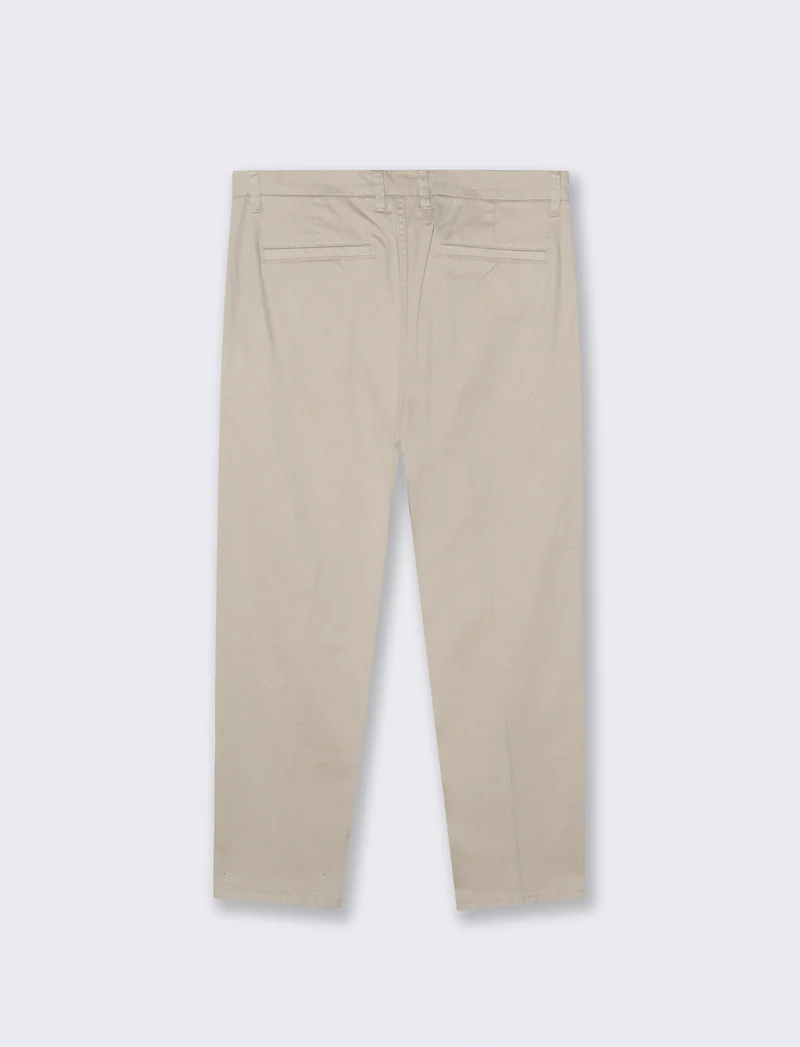 PANTALONI CHINO IN COTONE STRETCH REGULAR FIT - Beige