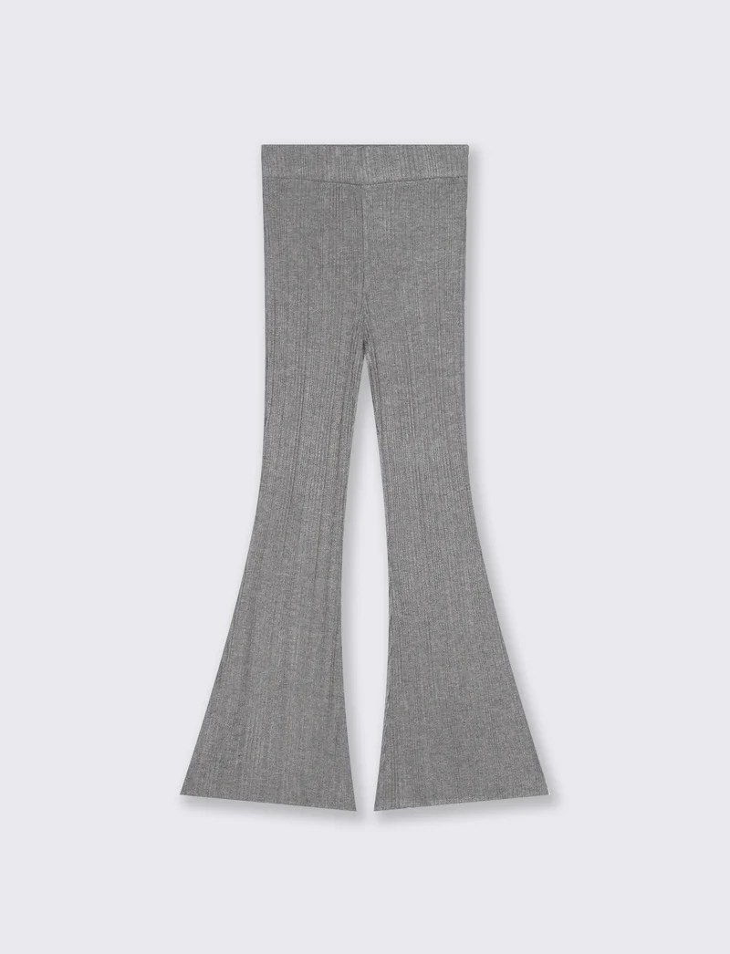 LEGGINGS FLARE - Grigio melange