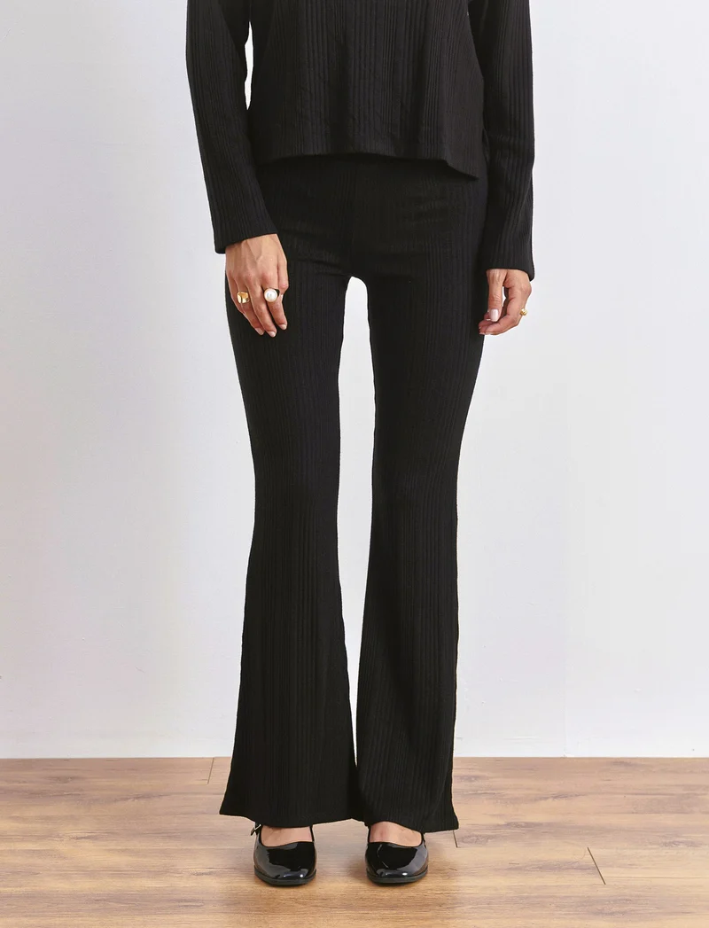 LEGGINGS FLARE - Nero