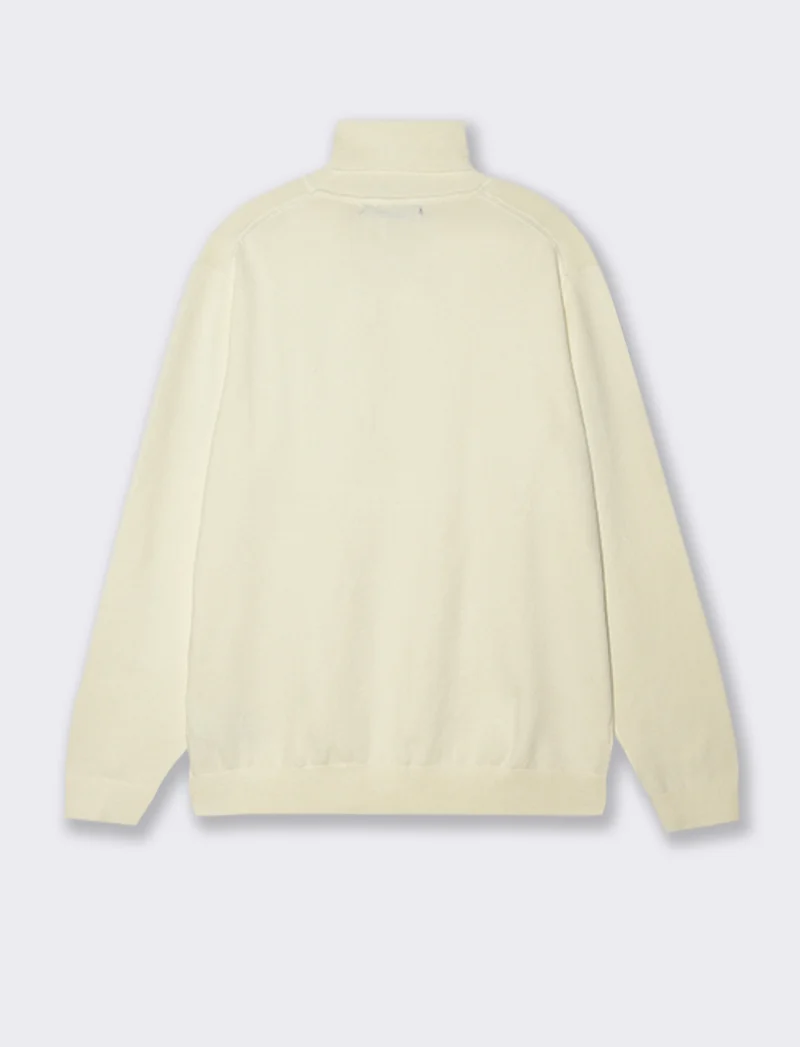 MAGLIA COLLO ALTO BASIC - Bianco