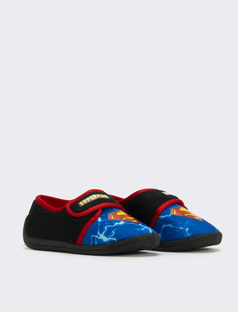 Pantofola con strappo Superman© da bambino - Blu