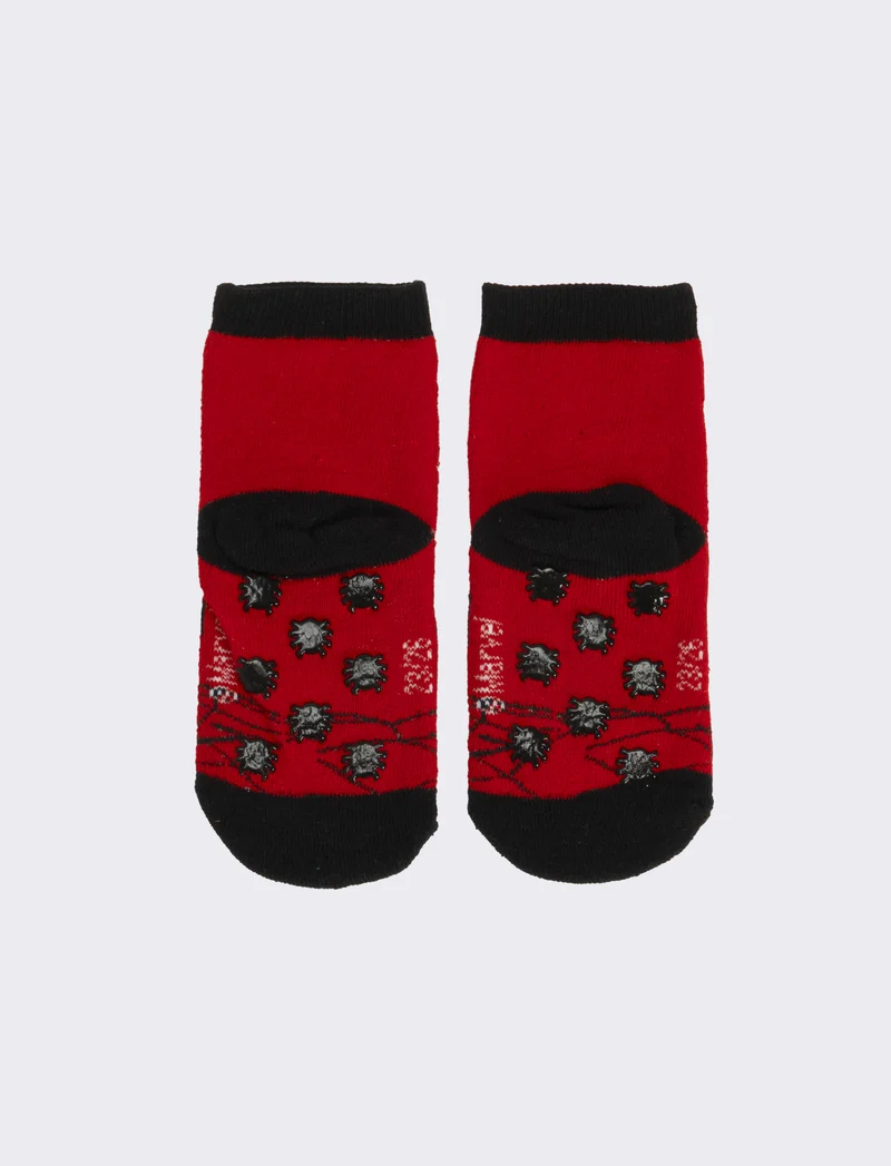 Calzino antiscivolo bambino sonic, pokemon, spiderman,dragonball - Rosso