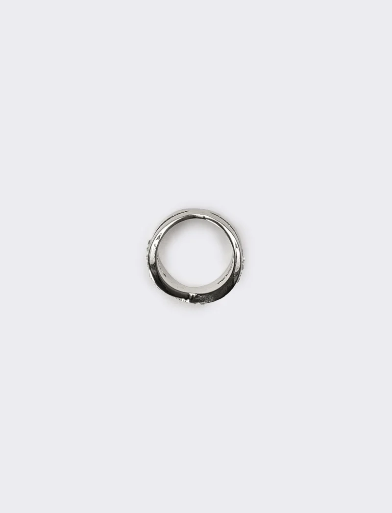 Anello donna ad incrocio con strass a baguette - Argento