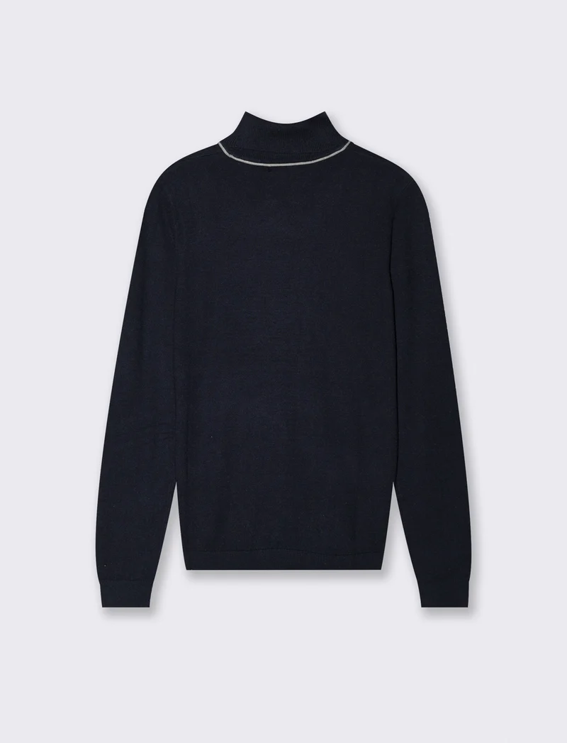 PULLOVER BASICO - Blu