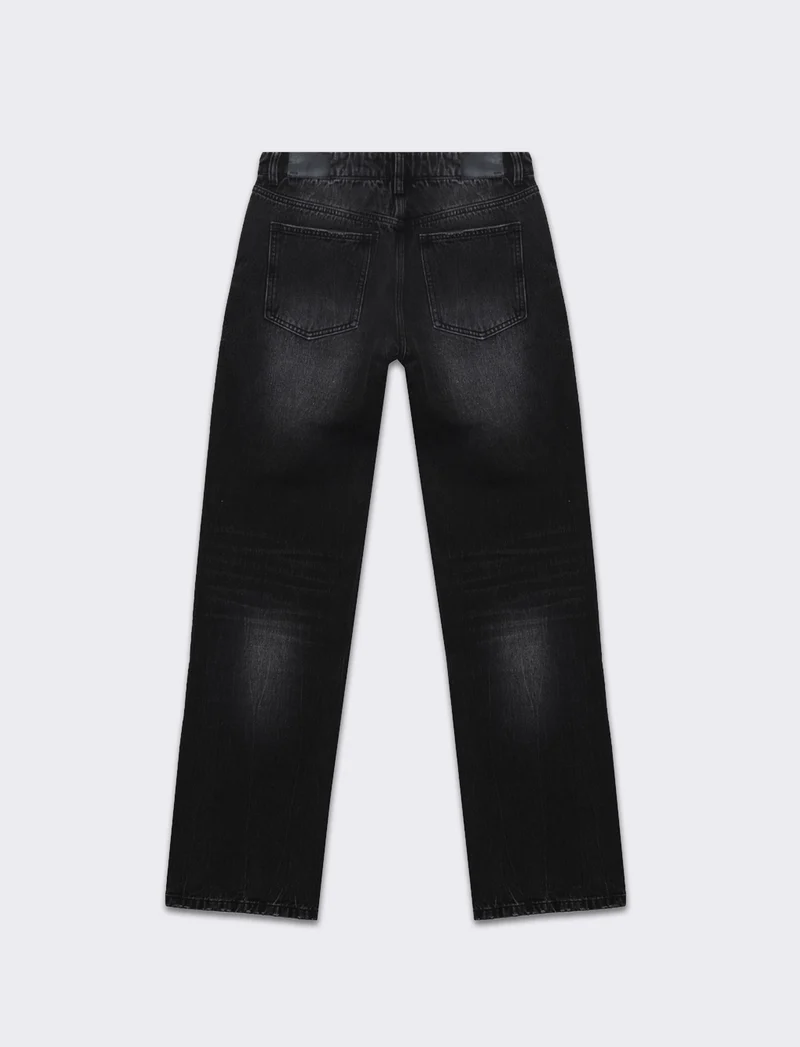 Jeans wide leg da donna - Nero