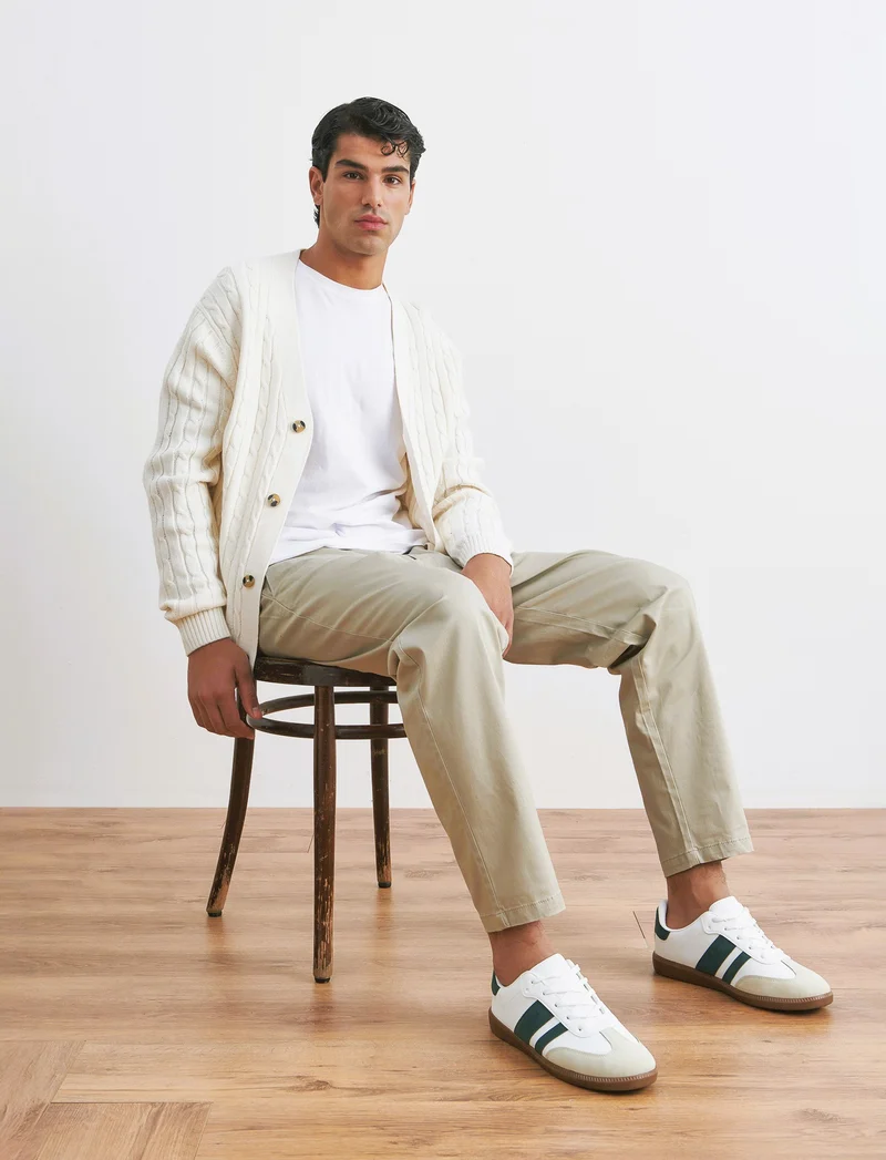 PANTALONI CHINO RELAXED TESSUTO PREMIUM - Beige