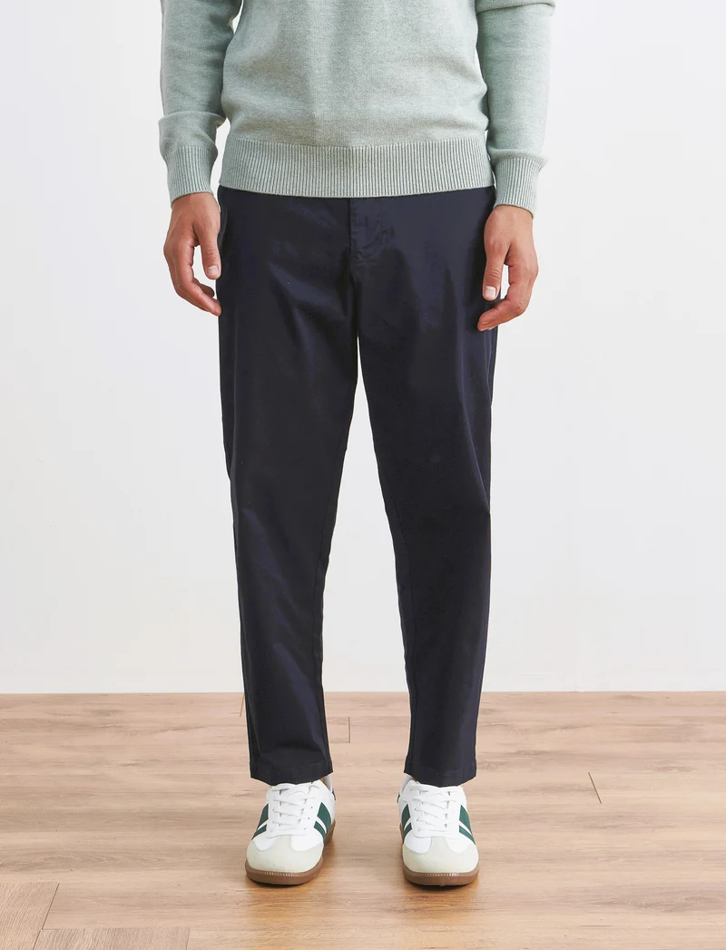 PANTALONI CHINO RELAXED TESSUTO PREMIUM - Blu