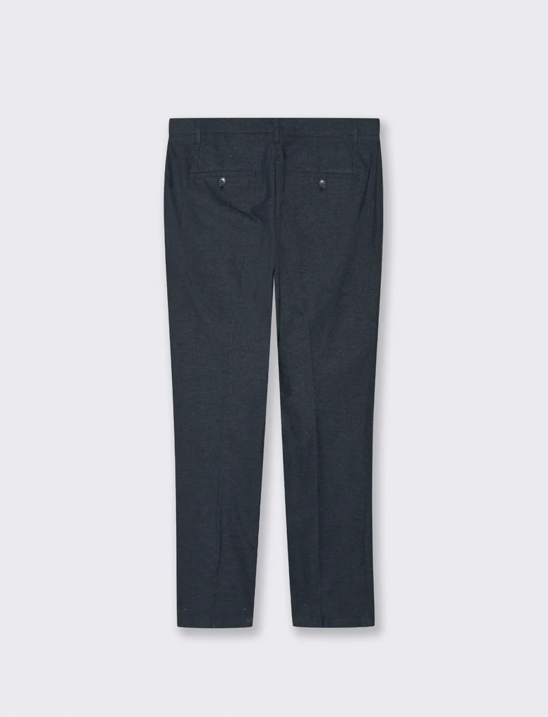 PANTALONI CHINO IN TESSUTO JACQUARD STRETCH - Blu