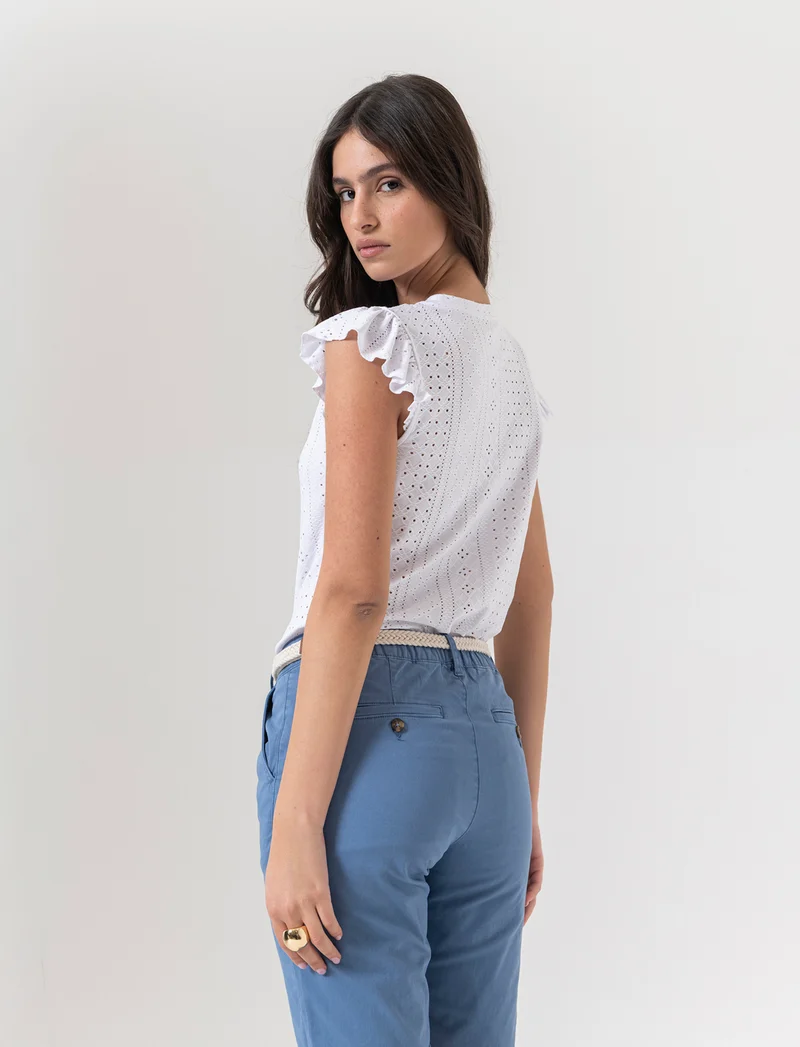 Top in pizzo da donna - Bianco