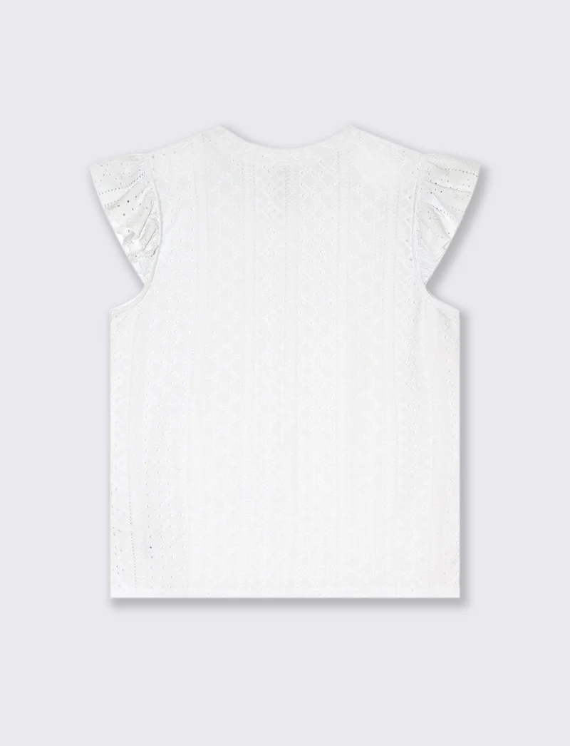 Top in pizzo da donna - Bianco