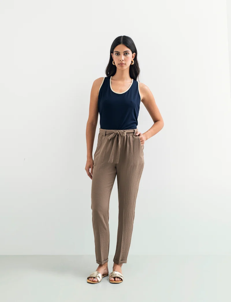 Pantalone con fusciacca - Cacao