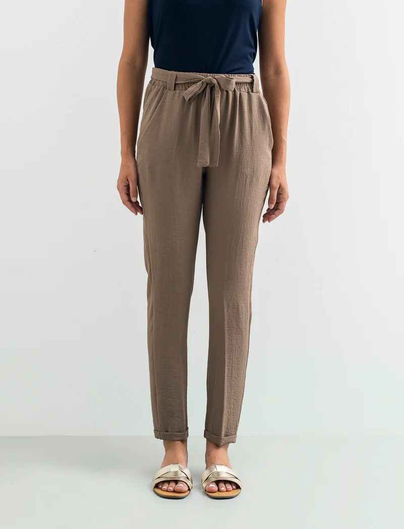 Pantalone con fusciacca - Cacao