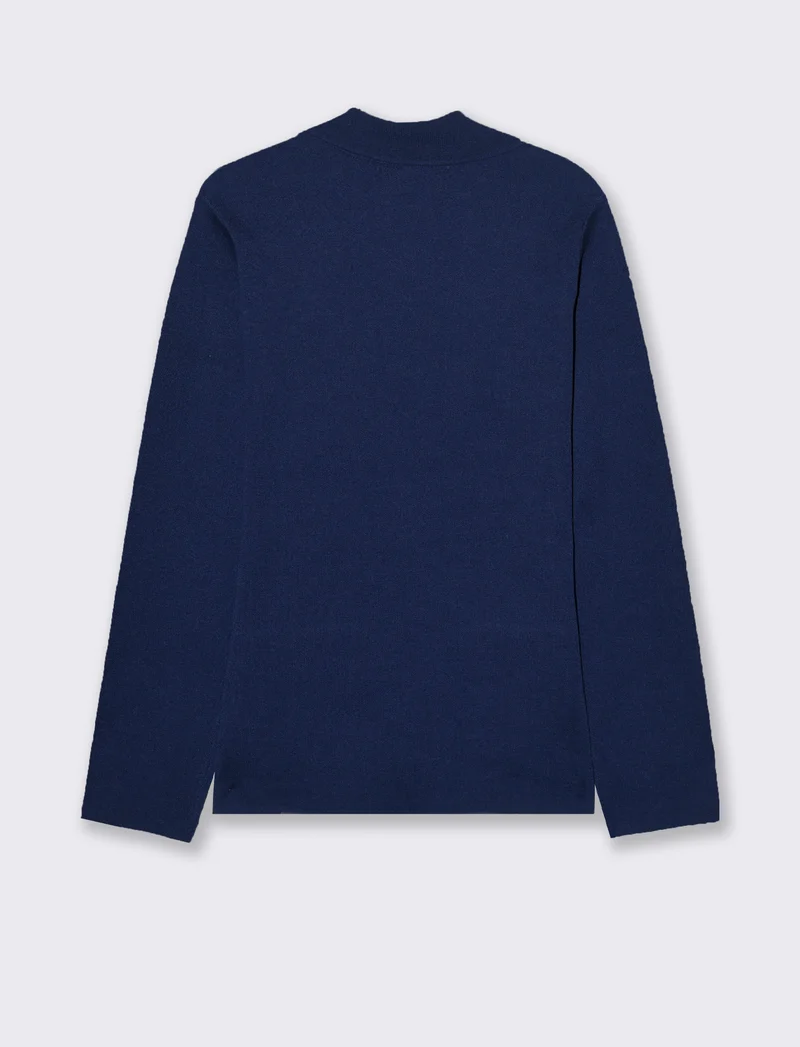 GIACCA IN MAGLIA - Blu
