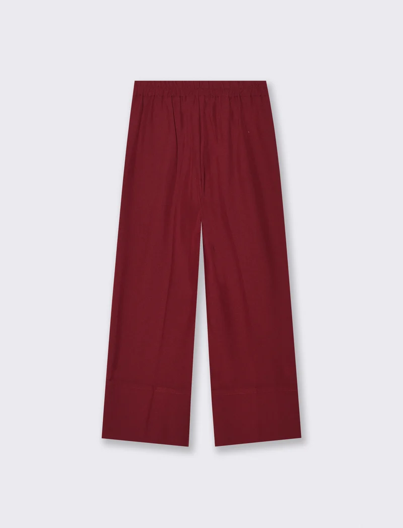 PANTALONE CROP CON RISVOLTO - Vinaccia