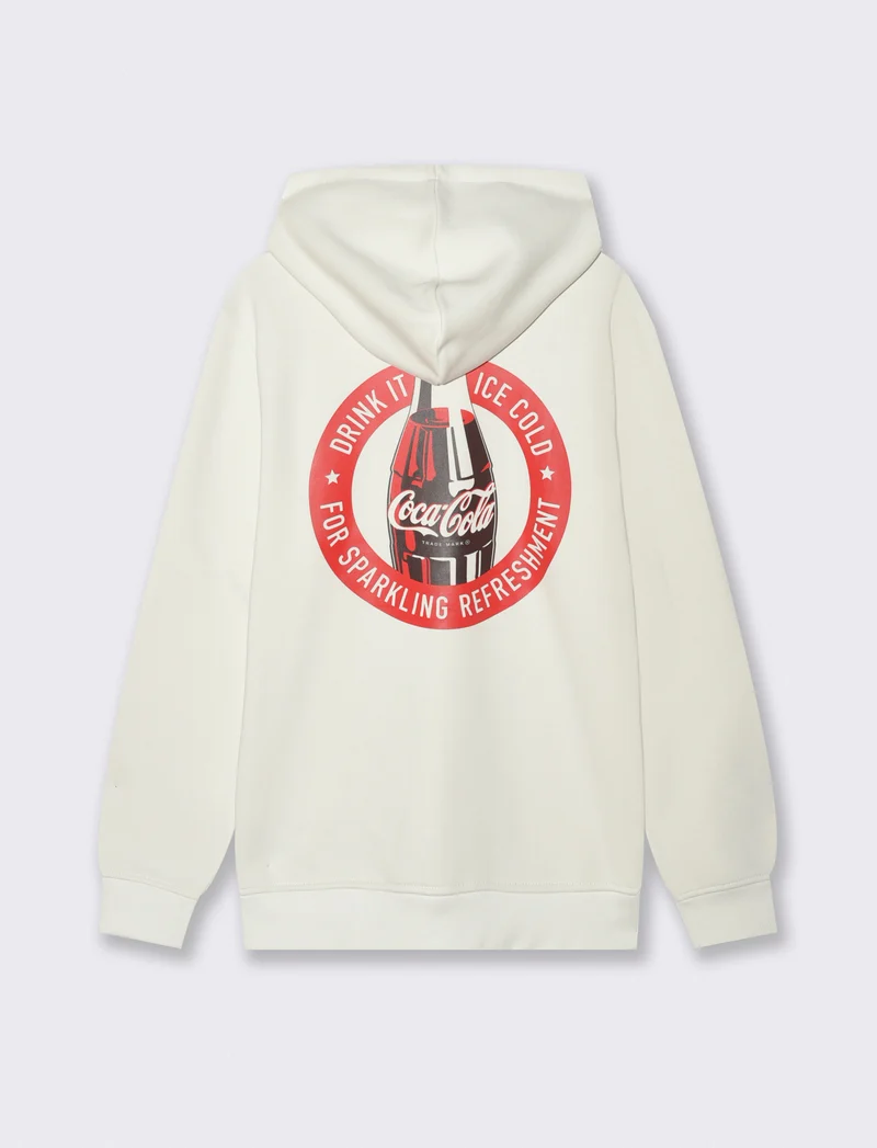 FELPA STAMPA COCA COLA - Bianco