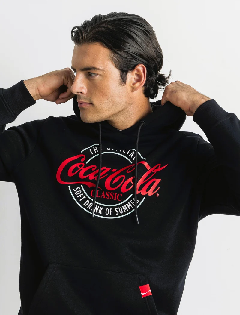 FELPA STAMPA COCA COLA - Nero