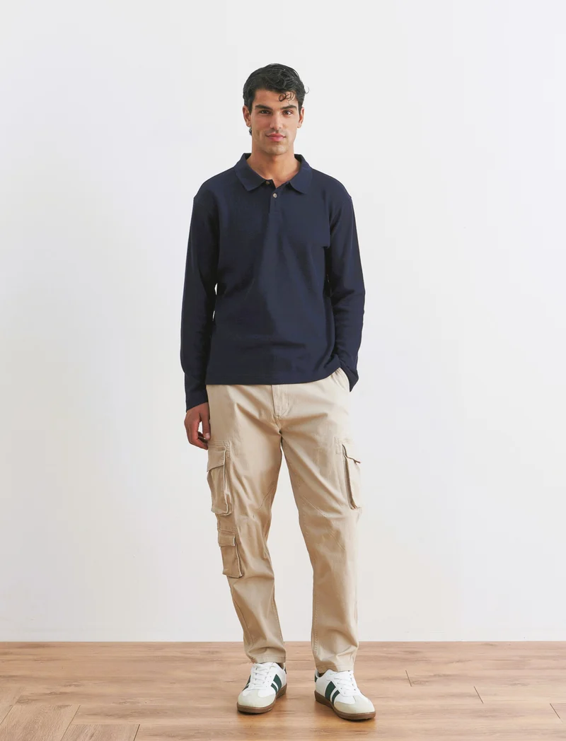 PANTALONI CARGO FIT - Beige
