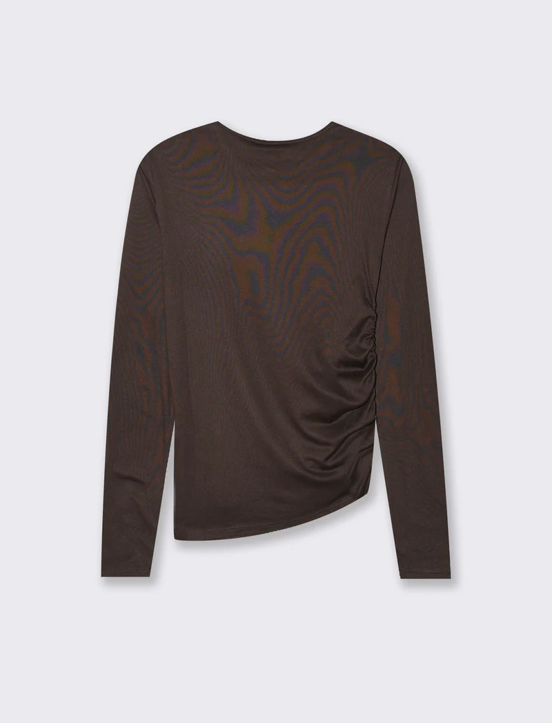 T-SHIRT CON ARRICCIO - Moro