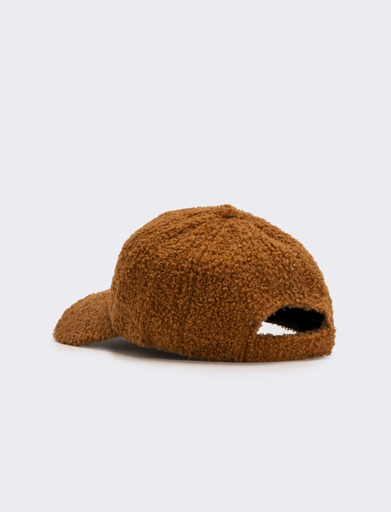 Cappello baseball pelliccia agnello - Marrone