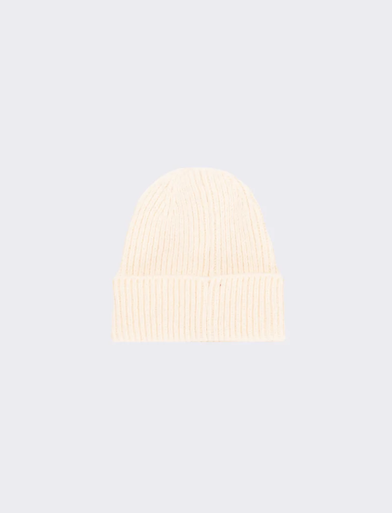 Cappello con cuore paillettes - Bianco sporco