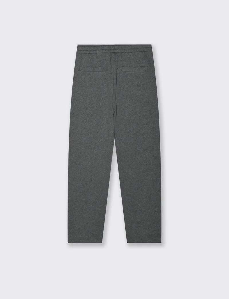 PANTALONI JOGGER EFFETTO COSTE RELAXED STRAIGHT FIT - Grigio mel.