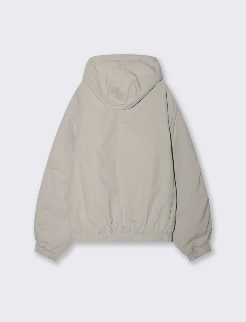 GIUBBOTTO TECNICO CON CAPPUCCIO BOXY FIT - Grigio ghiaccio
