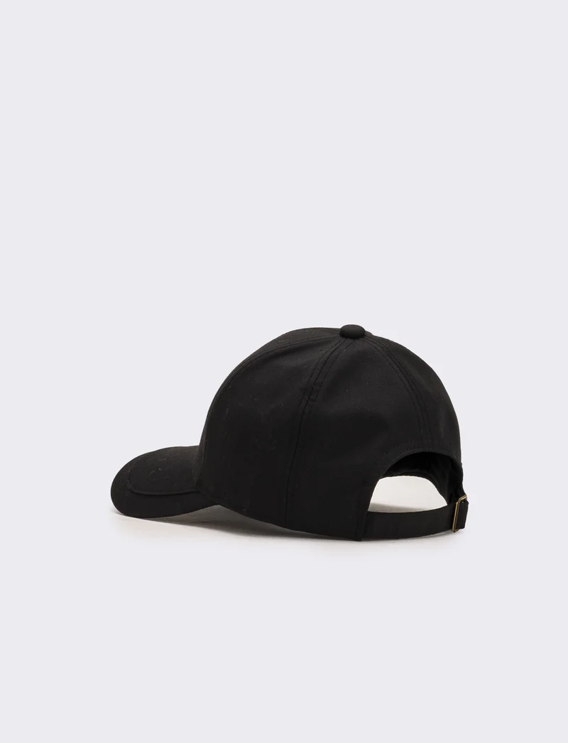 Cappello baseball in nylon con ricamo - Nero