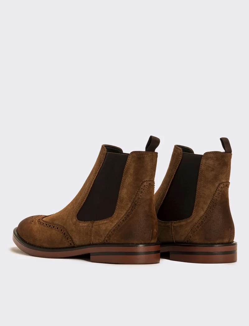 Stivale con ornamento da uomo - Marrone